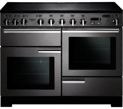 RANGEMASTER  Professional Deluxe 110 Electric Induction Range Cooker - Stainless Steel & Chrome